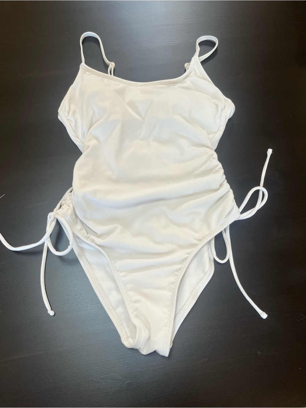 Shade & Shore white Women's One-Piece Swimsuit with Side Ties